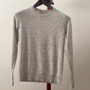 Everlane The Classic Crew Cashmere in Frost Donegal (cream/navy) sweater size XS